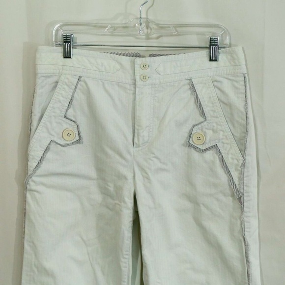 Marc Jacobs Women’s White Pants Size 8 – wide Leg Utility Pocket - Picture 11 of 12